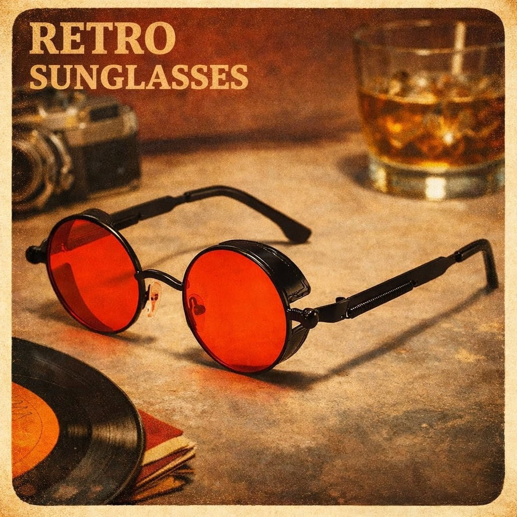 Retro Round Polarized Sunglasses