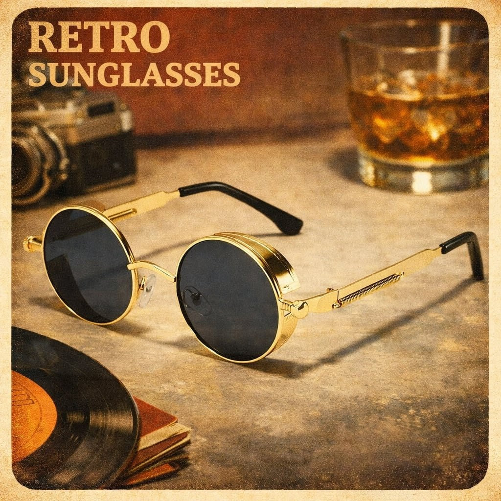 Retro Round Polarized Sunglasses