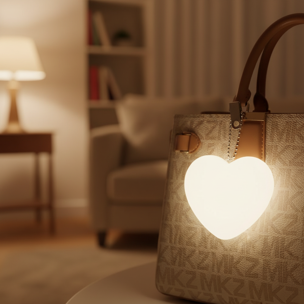 Heart LED Purse Charm